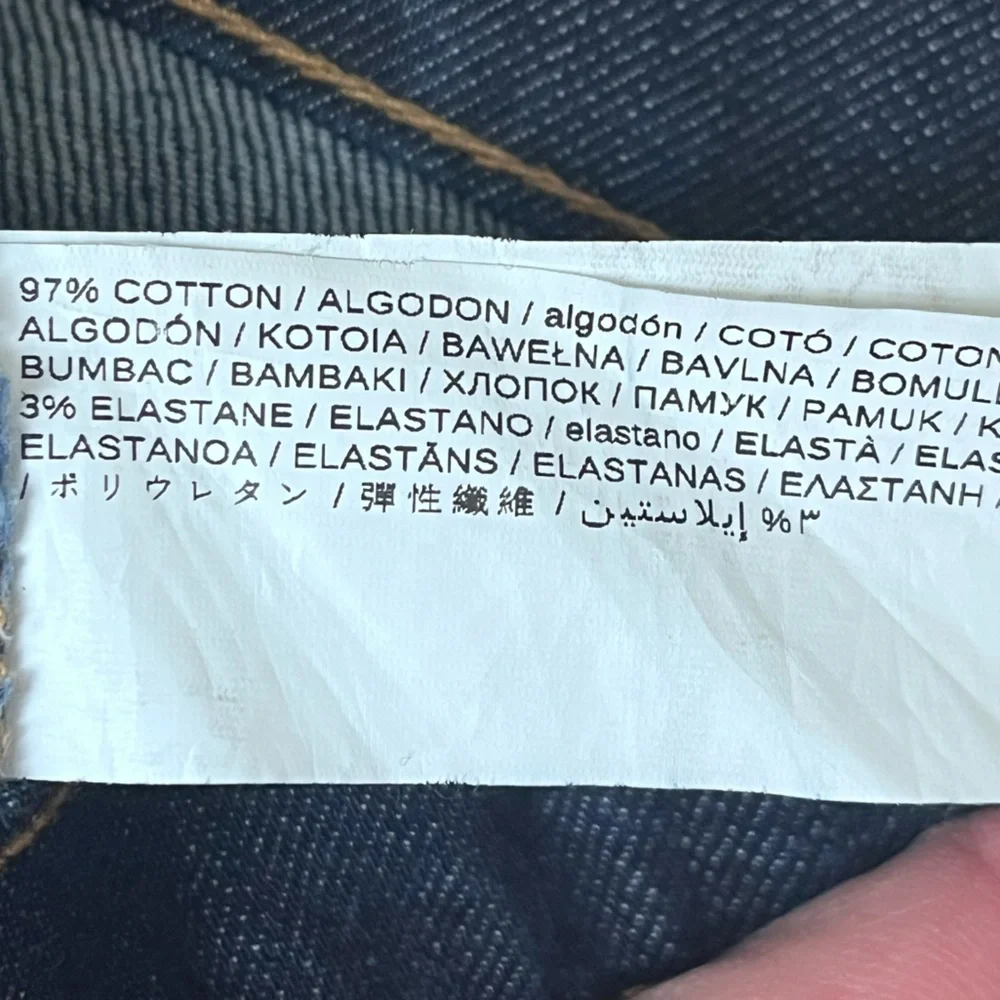 Leandra Medine X Mango Button Fly Dark Denim Jeans Women’s 4 Straight Hi Rise - Picture 8 of 14